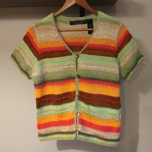 NWOT Crazy Horse Collection BOHO Crop Sweater